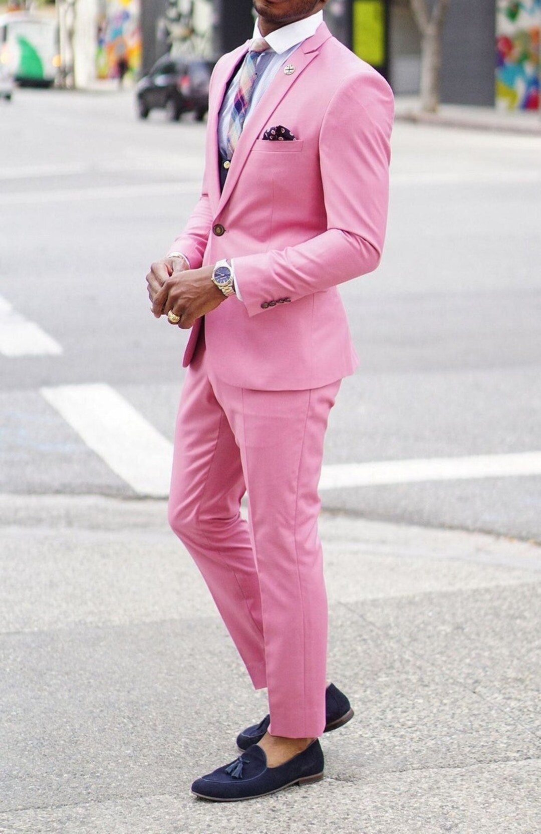 Men Suit Wedding Wear Suit Pink Suit Groom Wear Party Wear Suit One