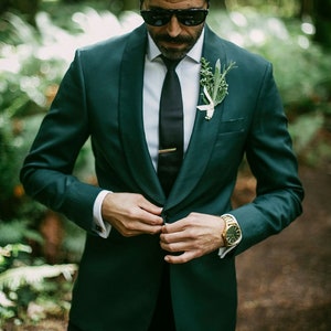 MEN GREEN SUIT - Men Green Tuxedo - Green Wedding Suit - Tuxedo Two Piece - Elegant Green Tuxedo - Slim Fit Suit - Suit For Gift, Men