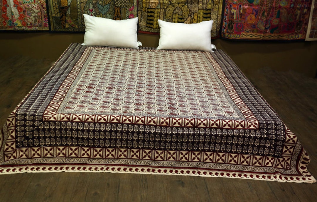 Ancient Rajasthani Technique Bedspread Hand Made DABU Etsy