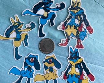 Stickerpakket Riolu, Lucario en Mega Lucario
