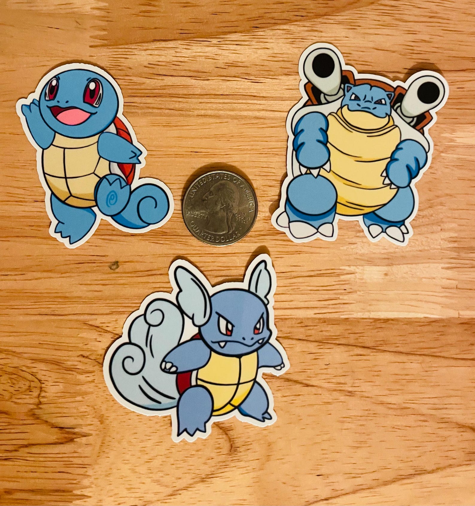 Squirtle, Wartortle, and Blastoise Sticker Pack - Etsy