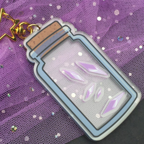 Anime Inspired Jewel Shard Shaker Keychain