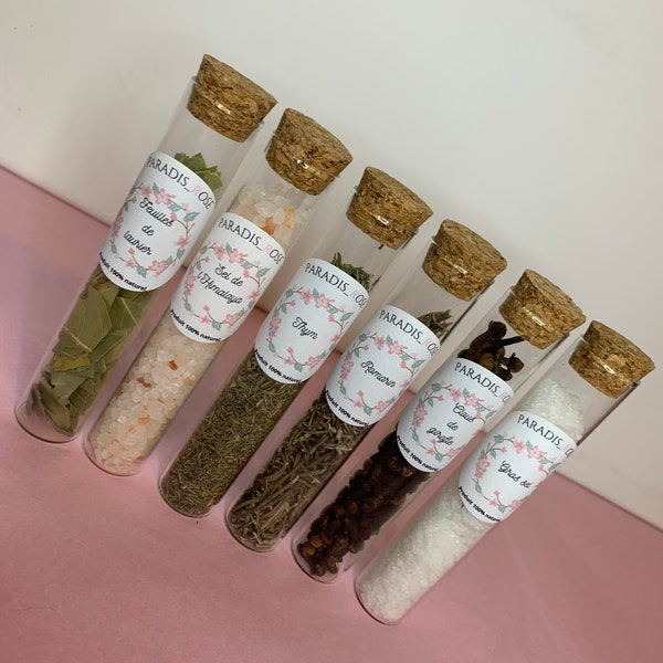Salt, spices, aromatic herbs | Customizable test tube | Wedding Guest Gift | Gift |Christmas gift…