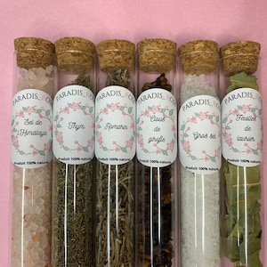 Zout, specerijen, aromatische kruiden | Aanpasbare reageerbuis | Cadeau voor bruiloftsgasten | Cadeau | Kerstcadeau…