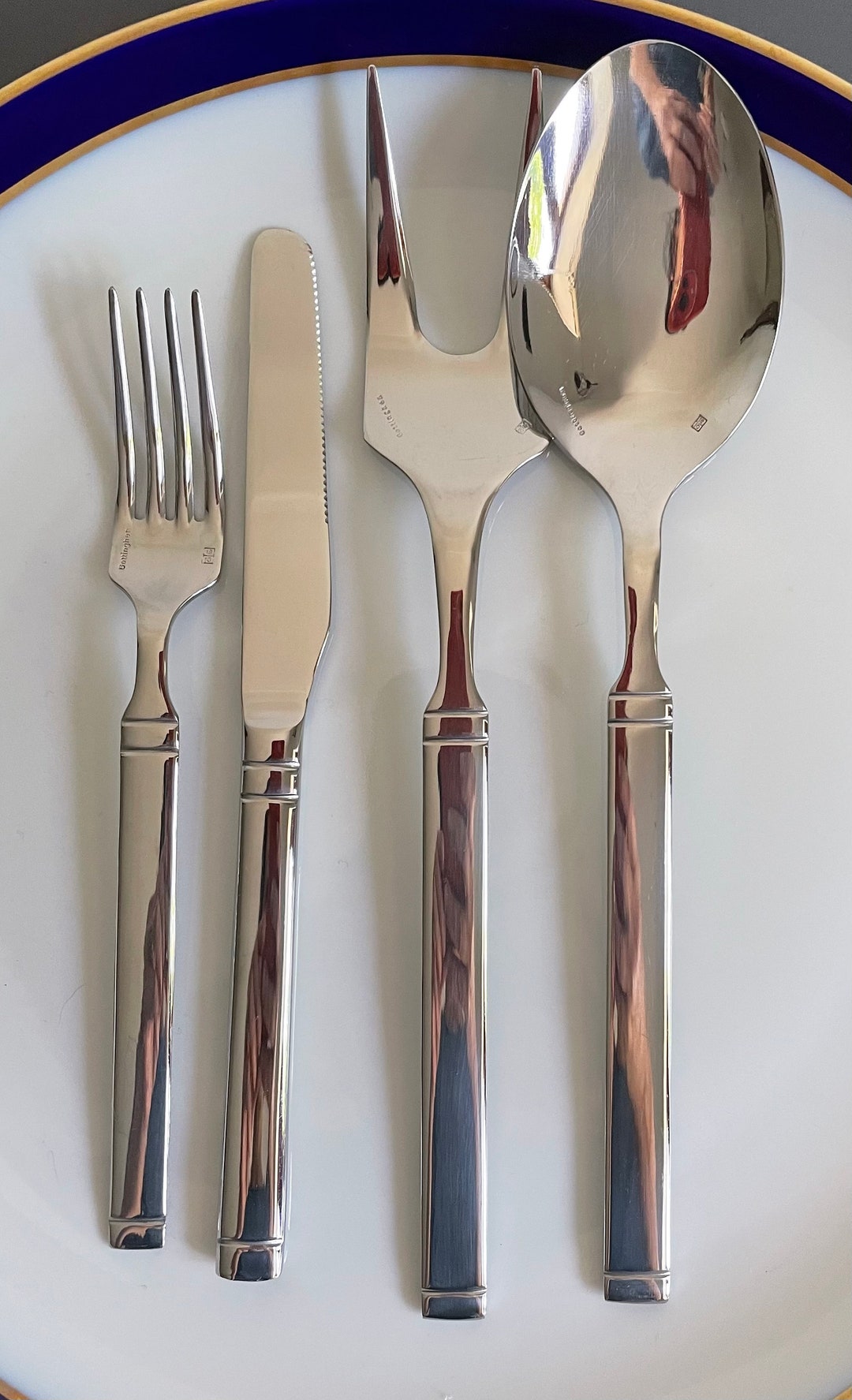 Dessert Appetizer Cutlery Set With Pair of Steel Serving Cutlery