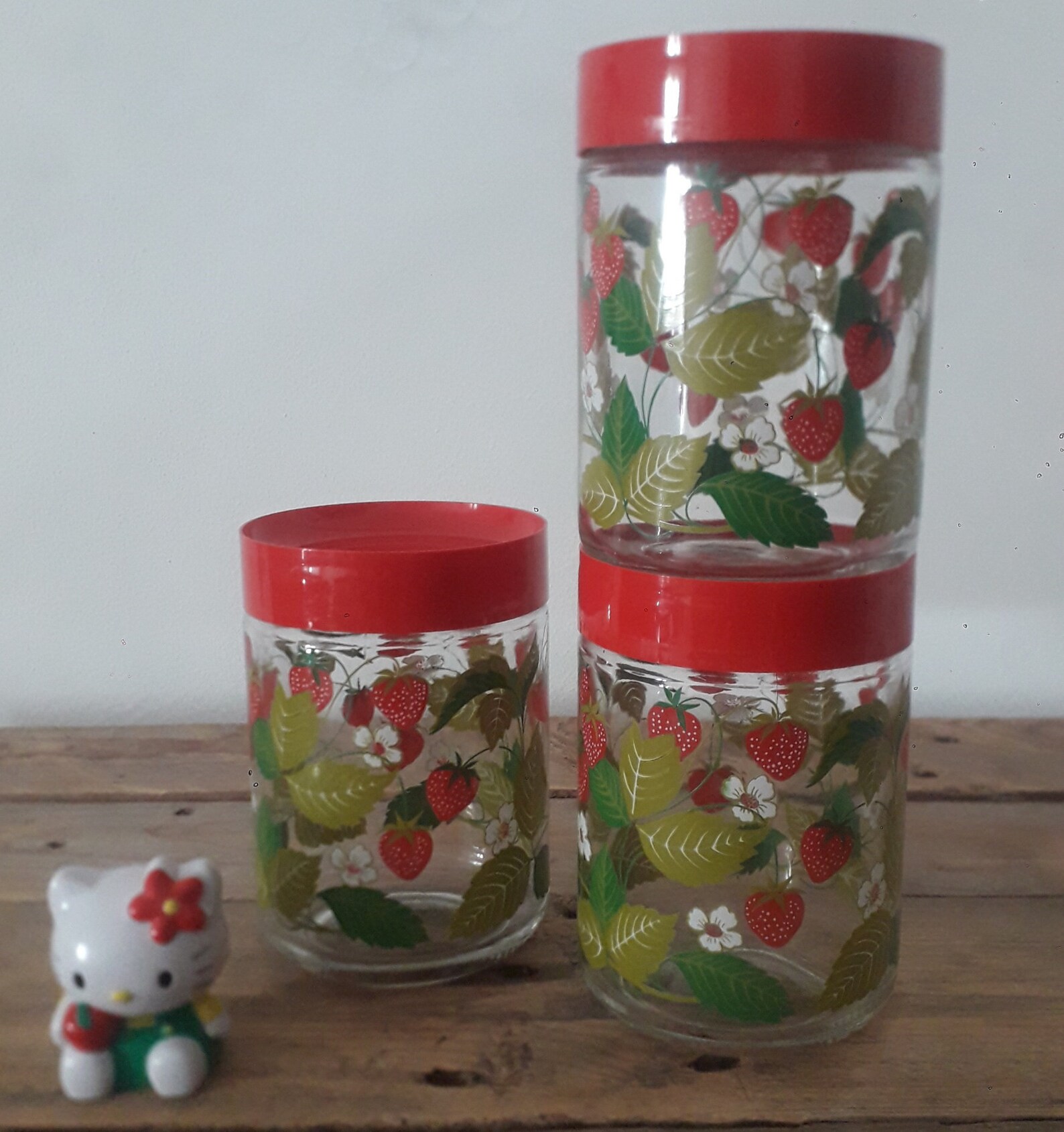 Set of 3 Glass Jars Cerve Parma Made in Italy Etsy