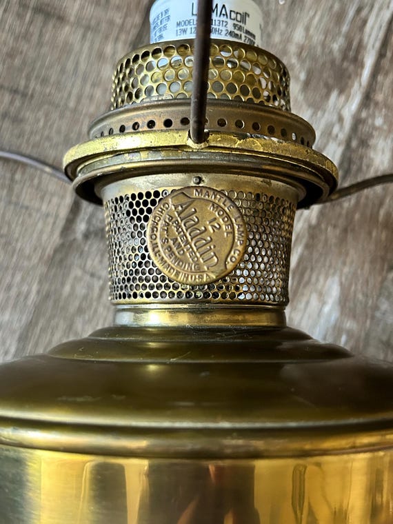 Aladdin No. 12 Table Mantle Lamp Electrified Works Chicago,ill