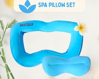 ChestZilla, almohada inflable para el pecho, almohada de masaje, almohada de piscina, almohada de playa, almohada de spa, quiropráctico, pechos