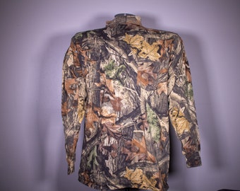 Vintage Distressed Ace Sportswear Camo Long Sleave L