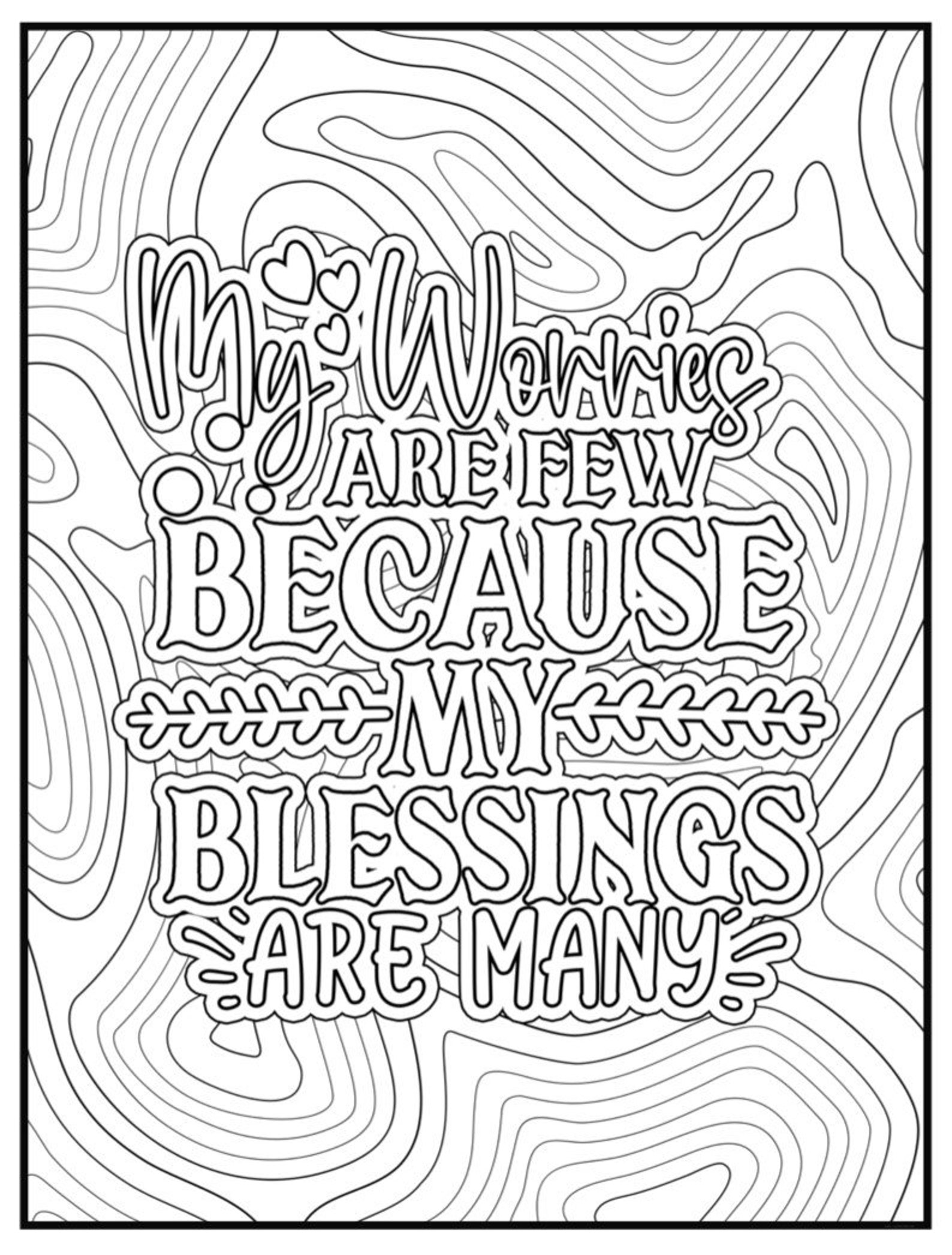 Adult Inspirational Coloring Pages - Etsy