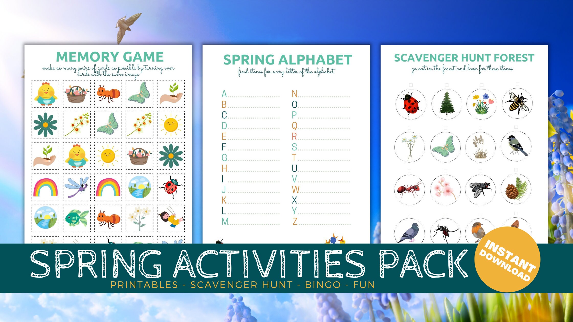 Printable Activity for Kids - Spring - Printable Games and Kids ...