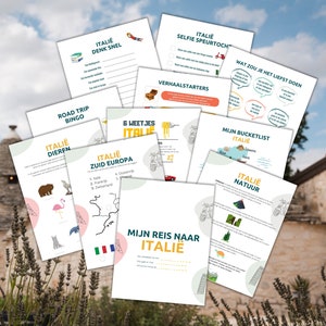 Printable Italië road trip Activiteiten voor kinderen NL, Reisspelletjes, Road Trip Spelletjes, Vakantie doeboek, Italië activiteiten image 2