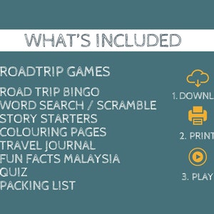 Malaysia activity pack for kids - road games - fun facts malaysia - travel journal kids - colouring pages - word search - word scramble -nature malaysia - animals malaysia - activities kids travel- travel kids games