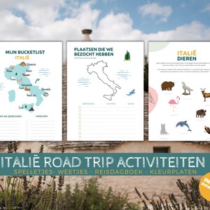Printable Italië road trip Activiteiten voor kinderen NL, Reisspelletjes, Road Trip Spelletjes, Vakantie doeboek, Italië activiteiten image 4