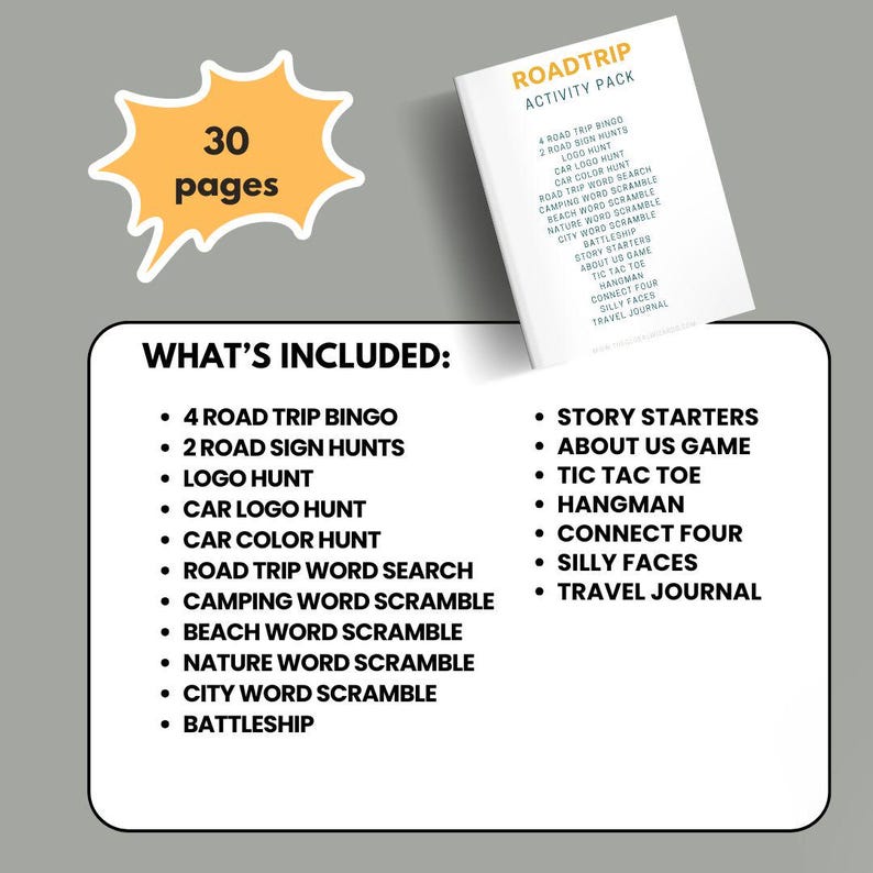 Ultimate Kids Road Trip Games Bundle – 20+ Fun Printable Travel ...