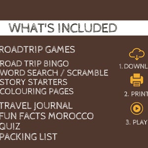 Printable Morocco road trip activity pack, Travel Activities, Road Trip Games Bundle, Kids Travel Games, Kids Car Activities,Road Trip Games image 7