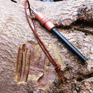 Handmade Wood handled quick release Firesteel