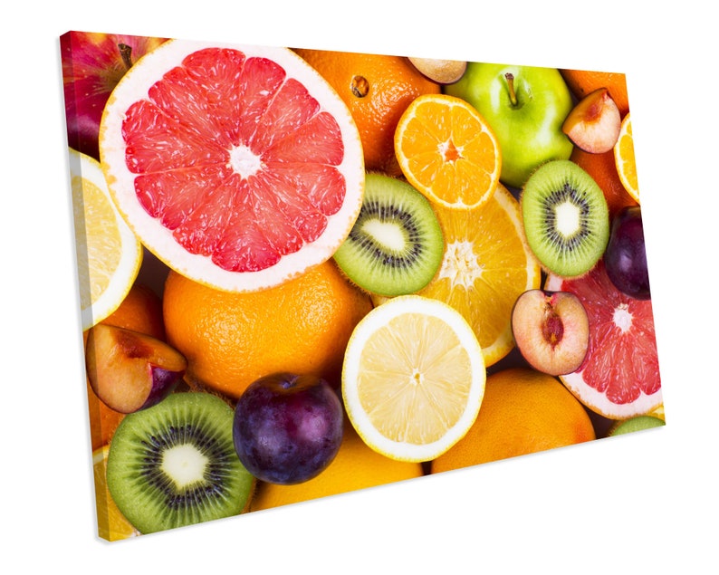 Fruit Food Kitchen CANVAS WALL ART Picture Print Etsy