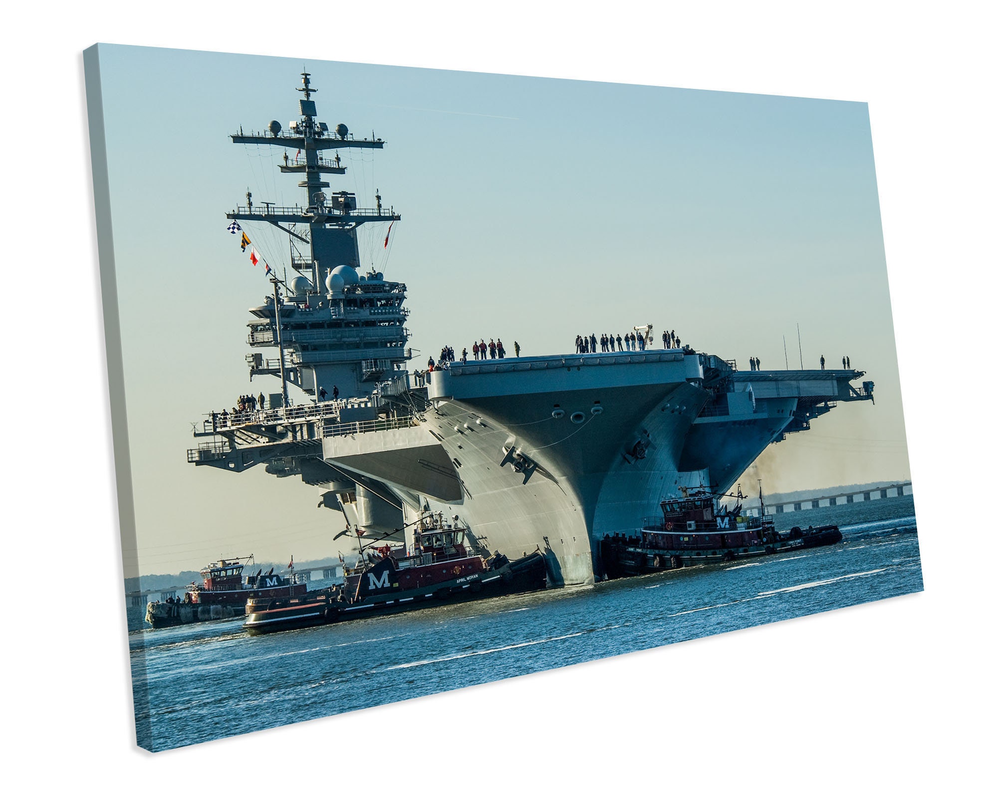 Uss George H.w. Bush Aircraft Carrier Canvas Art Print Box - Etsy Australia