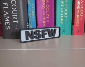 Mini NSFW Sign – 3D Printed Desk & Book Nook Decor