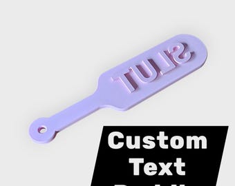 Custom Text Spanking Paddle | Personalized BDSM Impact Toy