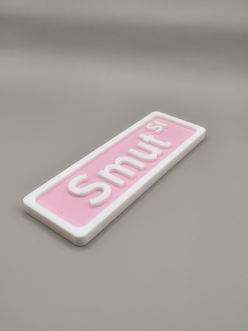 Smut Street Sign: Funny Pink 3D Printed Booktok Decor image 2