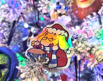 Pegatina navideña holográfica de Toriel de DELTARUNE de UNDERTALE