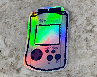 Tarjeta de memoria holográfica SEGA Dreamcast VMU, pegatina de vinilo estacionaria para juegos Retro