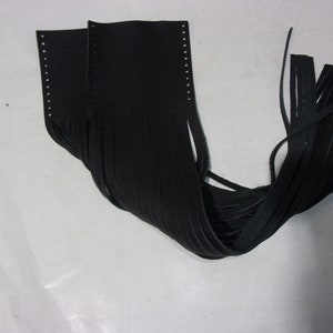 Black 20&quot; leather grips for your motorcycle. You pick the lacing color!