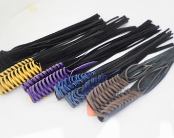 Custom Lever Covers 12" fringe black you pick the lacing color!