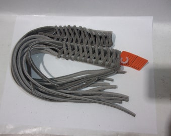 Tapered Suede Lever Fringe 12" All grey