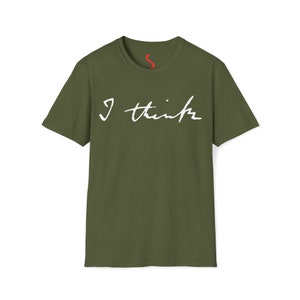 Charles Darwin I Think Unisex Softstyle T-Shirt image 4