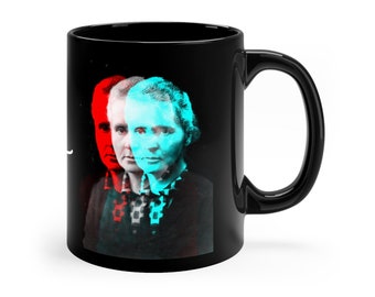 Masters of Science - Marie Curie Signature Black Mug