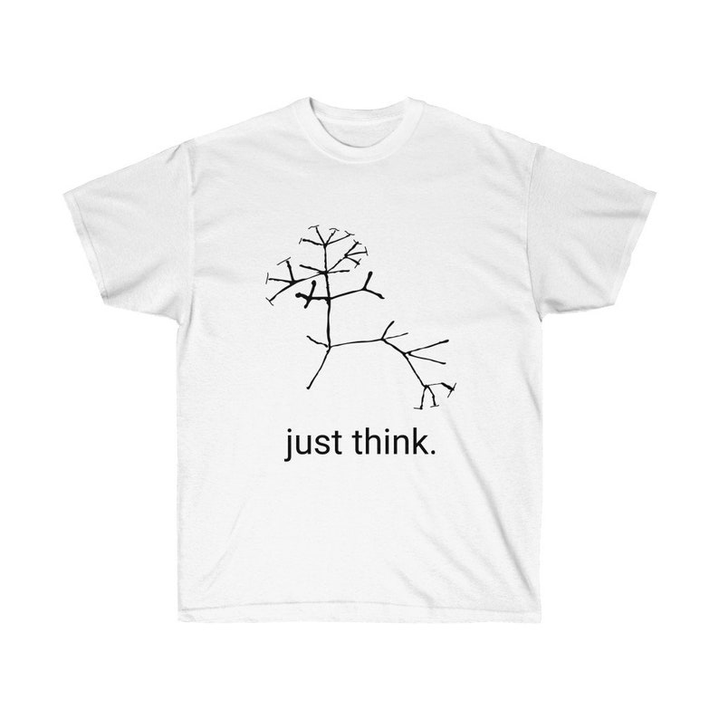 Tree of Life just think. Unisex Cotton Tee image 1