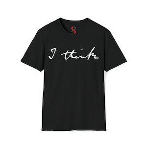 Charles Darwin I Think Unisex Softstyle T-Shirt image 1