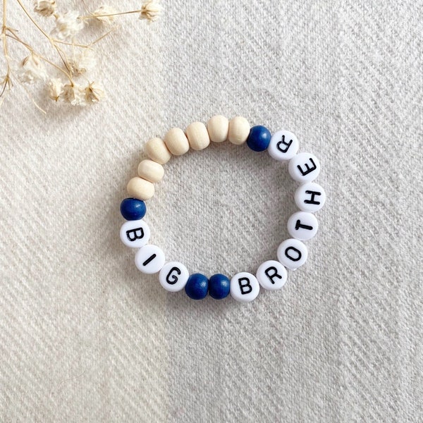 Big Brother Bracelet, Big Brother Gift, New Sibling Gift, Big Brother Gift from Baby, New Big Brother Gift, Toddler Bracelet