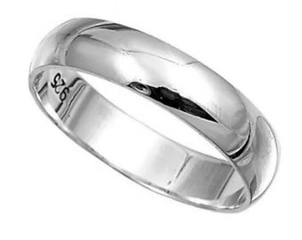 Solid 925 Sterling Ring 6mm Band Ring in Sizes 1-16 (US Size) Different Sizes Available