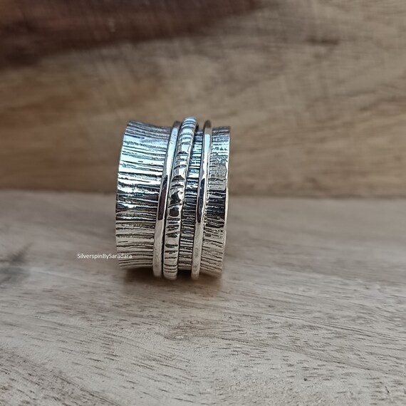 Details about 925 Sterling Silver Handmade Spinner Ring Meditation Silver Sipn Band Details about 925 Sterling Silver Handmade Spinner Ring Meditation Silver Sipn Band