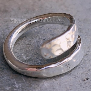 Hammered Silver Ring, Handmade Ring, 925 Sterling Silver, Ring For Women, Adjustable Boho Ring, Beautiful Ring, Thumb Ring, Dainty Ring,