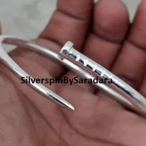 Thick Sterling Silver Bangles, Elegant & Unique Silver Bracelet For Wedding Gift, Silver Bangles, Handmade Jewelry For Women, Gift For Her