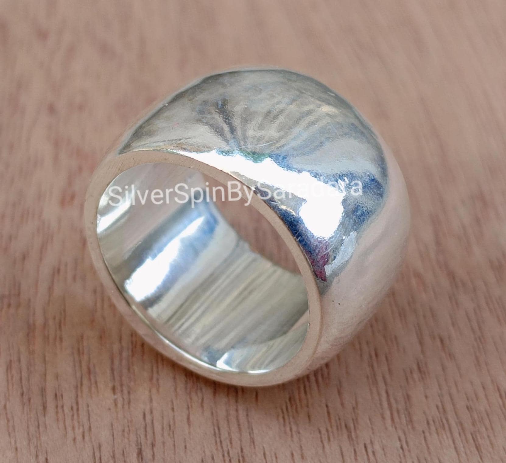 【SANKUANZ】SILVER BOLD RING CZ Swirling Snake Ring Sterling Silver Adjustable