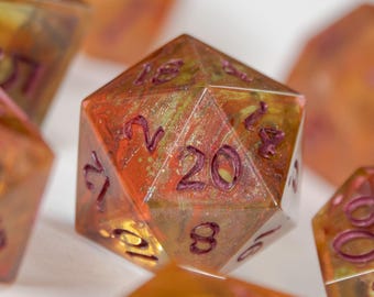 Symphony - Handmade dice, 7 piece set, tabletop