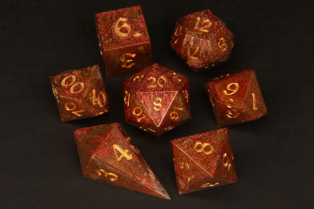 Of Rust and Rubys Handmade Dice, 7 Piece Set, Tabletop - Etsy