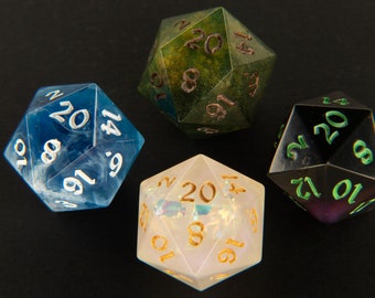 Single d20 - Handmade dice, tabletop