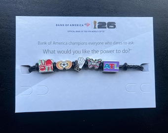 LIMITED Edition Bank of America 2026 FIFA World Cup ATLANTA Charm Bracelet (Small & Large)