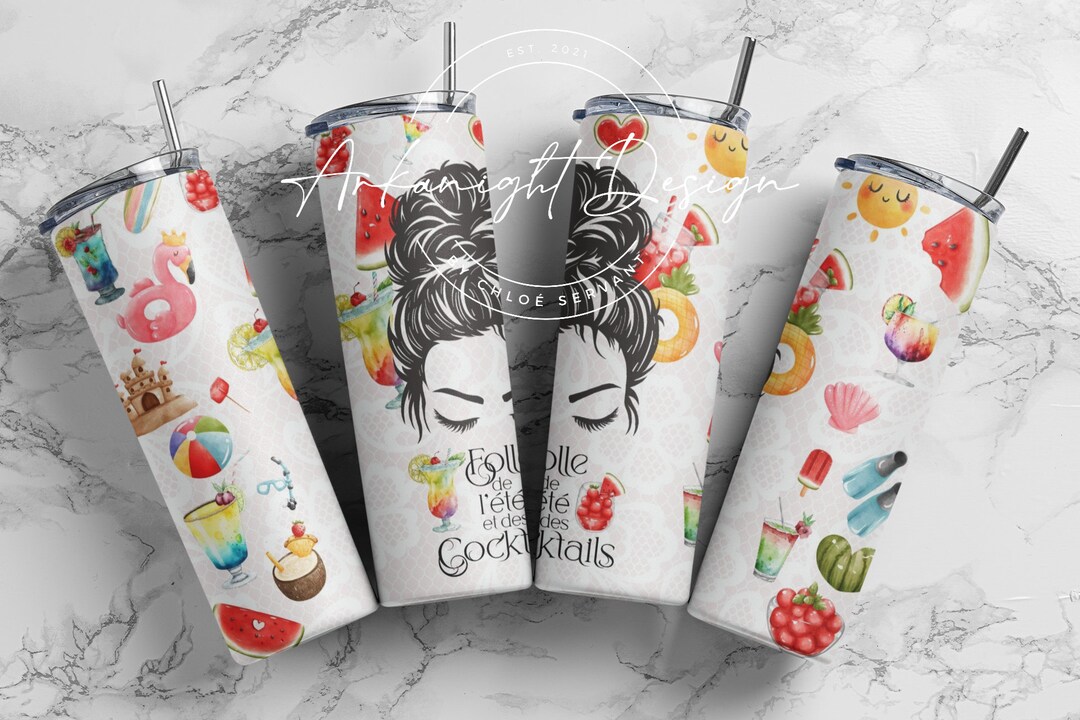 Sublimation en français tumblers wrap design for 20oz straight Etsy