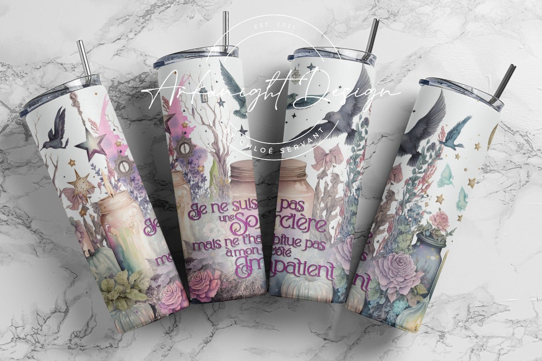 Sublimation en français tumblers wrap design for 20oz straight Etsy