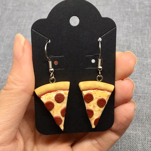 Pizza Slice Earrings Etsy