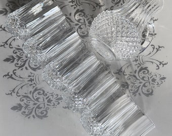 Vintage Crystal Ice Tea/Water Glasses and Pitcher-LongChamp Highball Glasses-Leaded Crystal Glass