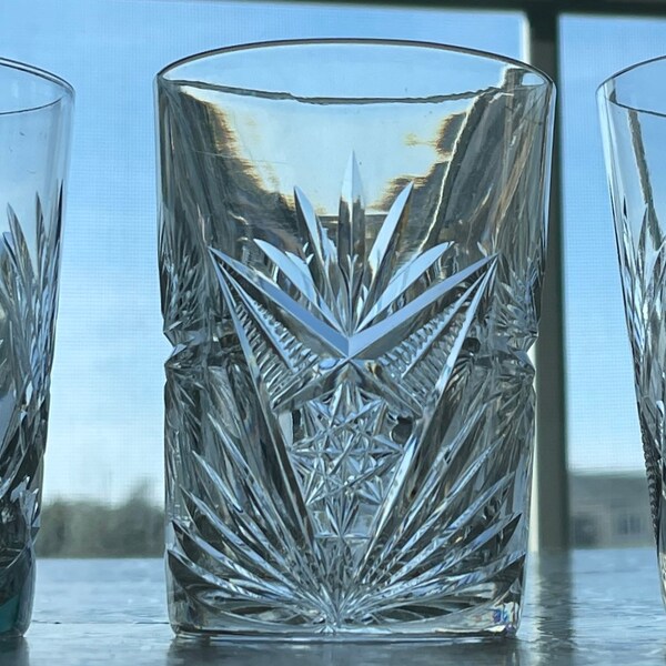 American Brilliant Cut Old Fashioned Whiskey Glasses